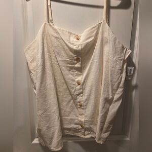 Old Navy Linen Button Down Cami XL NWT